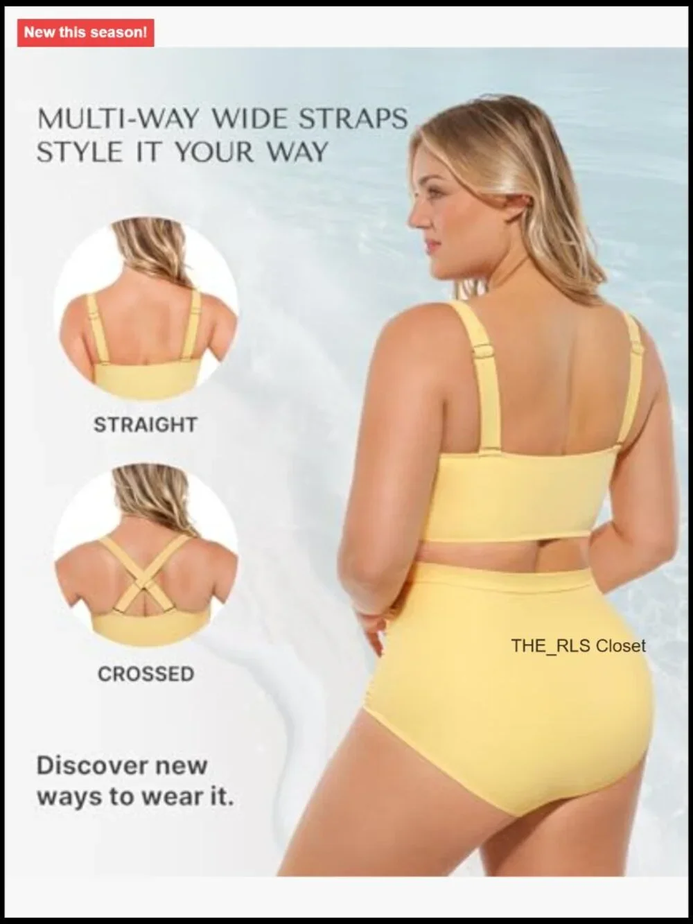 High Waisted Tummy Control Bikini Set Ruched Twist Front Swimwear